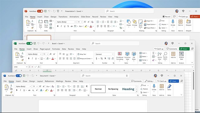 Giao diện Microsoft Office 2024 có nhiều đổi mới đáng kể