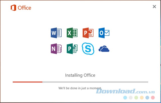 Tiến hành các bước cài đặt phần mềm văn phòng Office 365 Business cho PC