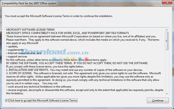 Microsoft Office Compatibility Pack hỗ trợ mở và chỉnh sửa file Docx, XLsx, pptx