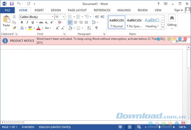 Giao diện soạn thảo văn bản