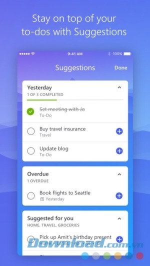 Microsoft To-Do cho iOS giữ top việc cần làm