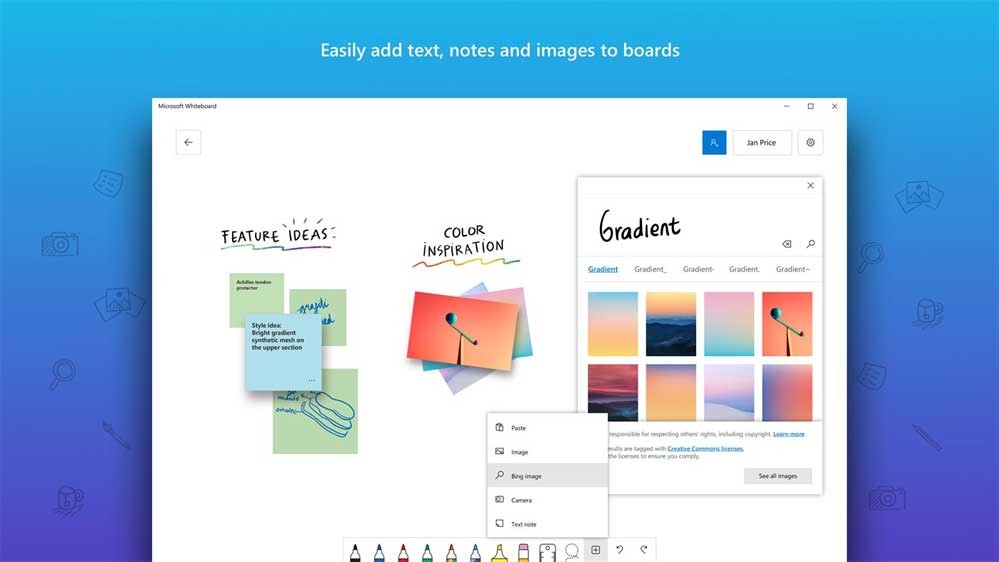 Dễ dàng thêm chú thích vào Microsoft Whiteboard