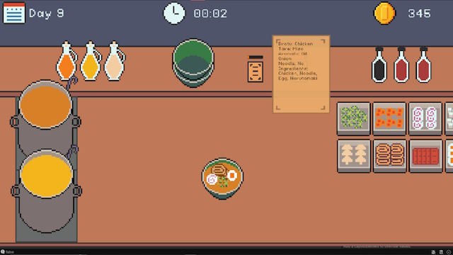 Thái nguyên liệu, khuấy nước dùng, chế biến mỳ