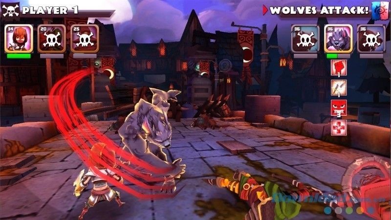 Giao diện chính của game chiến thuật nhập vai Might & Mayhem cho máy tính