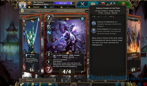 Chọn thẻ bài trong Might & Magic: Duel of Champions