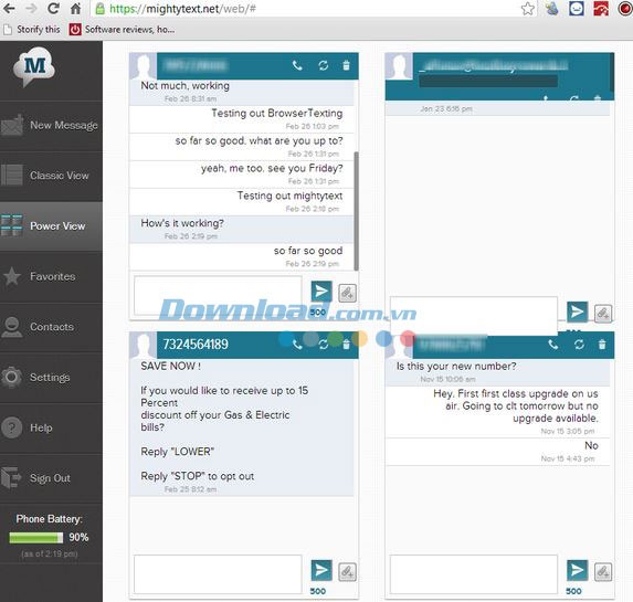 Nhắn tin cho nhiều người một lúc với MightyText