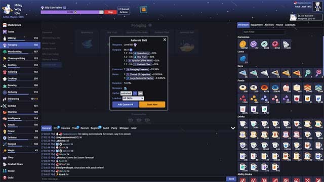 Nâng cấp kỹ năng, thu thập tài nguyên, chế tạo vật phẩm và chiến đấu với quái vật
