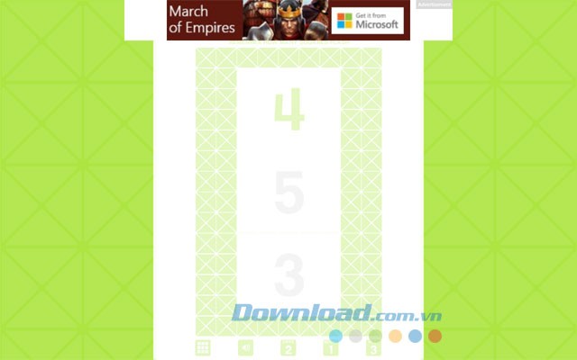 Màu xanh nhấp nháy thông báo bạn đã trả lời đúng