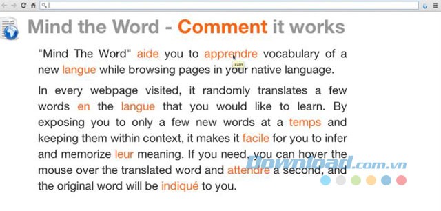 Giao diện chính của tiện ích