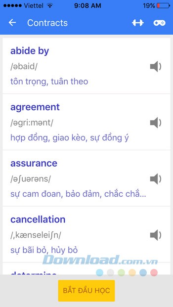 Danh sách từ vựng