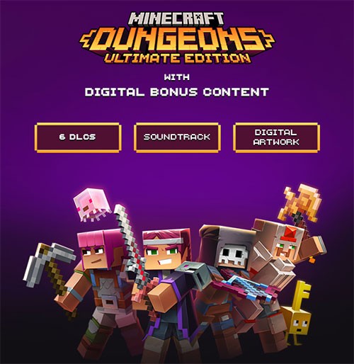 Mua Minecraft Dungeons Ultimate Edition để sở hữu game gốc cùng 6 DLC hấp dẫn