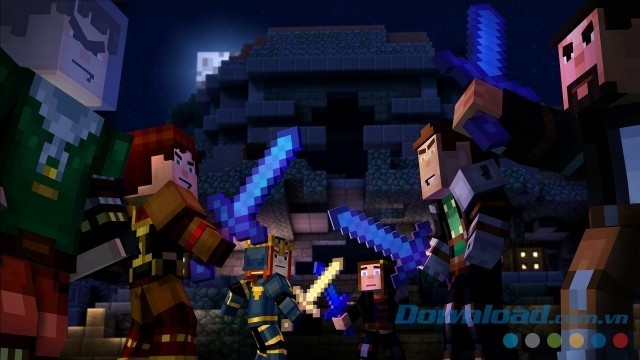 Tham gia vào các trận chiến đấu quyết liệt trong game Minecraft: Story Mode - A Telltale Games Series