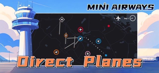 Chỉ huy các máy bay di chuyển trên bầu trời tránh va chạm trong game Mini Airways