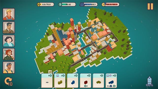 Đặt các khối xây dựng để tạo ra từng công trình cơ bản trước khi kết nối chúng bằng hệ thống đường xá liền mạch