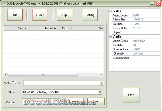 Mini DVD to Apple TV Converter