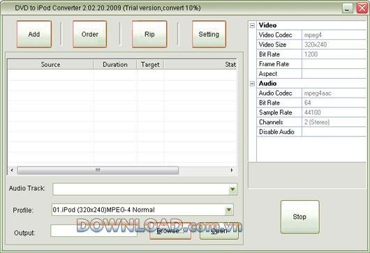 Mini DVD to iPod Converter