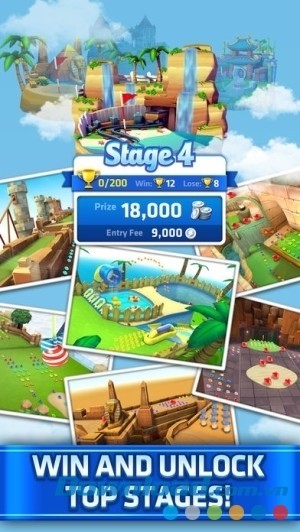 Mở khóa nhiều màn chơi hấp dẫn