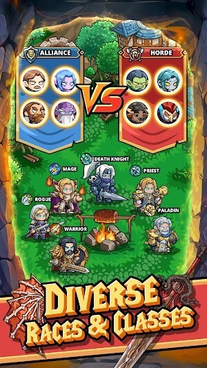 Nhiều chủng tộc và lớp nhân vật đa dạng