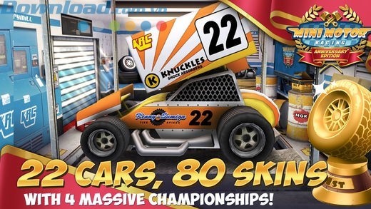 Hơn 22 loại xe, 80 skin và 4 giải đua khác nhau