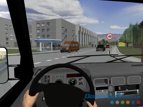 Cơ chế lái xe Minibus Simulator 2017 cho Android dựa trên cơ chế vật lý