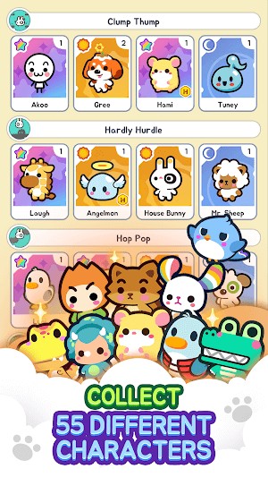 Chơi Minigame Party Pocket Edition và thu thập 55 nhân vật khác nhau