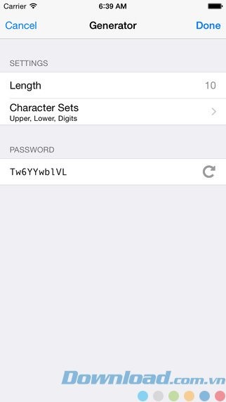 Tạo mật khẩu mới