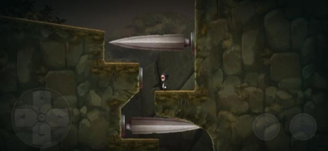 Điều khiển game đơn giản với các nút điều hướng và nhảy