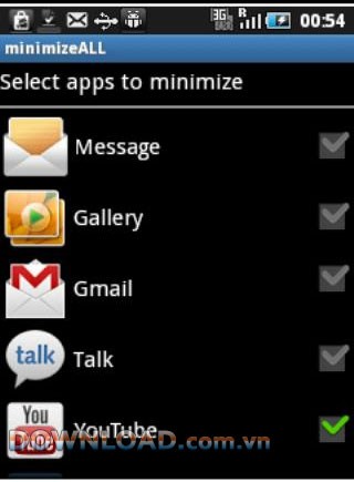 minimizeALL for Android