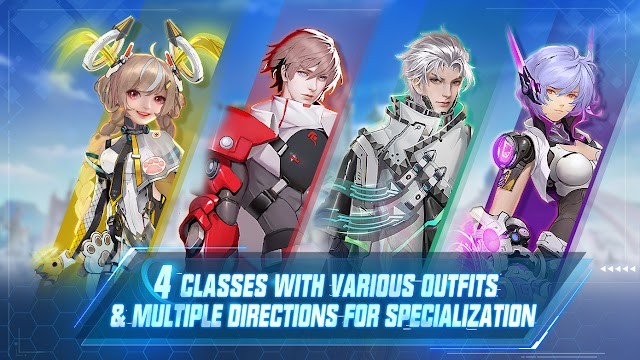 4 lớp nhân vật với trang phục và kỹ năng khác nhau