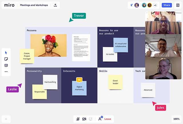 Miro là một nền tảng whiteboard dùng để làm việc trực tuyến