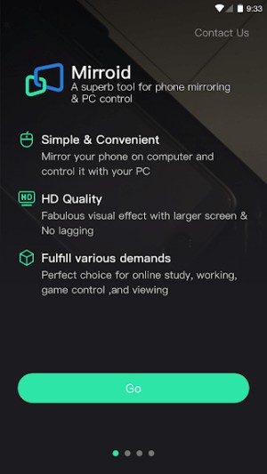 Mirroid hỗ trợ chiếu và điều khiển điện thoại Android bằng máy tính
