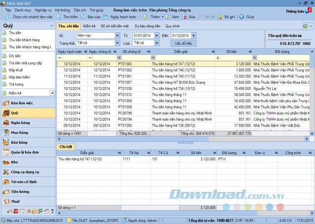 Nghiệp vụ quỹ tiền mặt