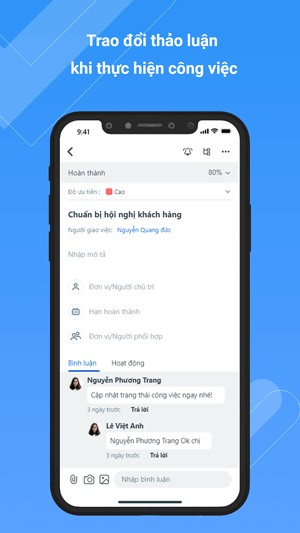 Trao đổi thảo luận khi thực hiện công việc