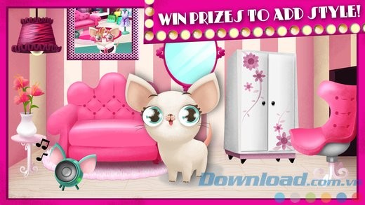 Nhận phần thưởng để trang trí phòng