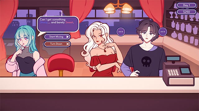 Điều hành quán bar và pha chế cocktail sáng tạo trong Mixed Spirits: Bartender Simulator