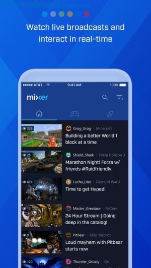 Xem các video trực tiếp game theo thời gian thực