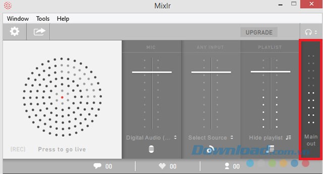 Chỉnh âm lượng cho từng kênh phát