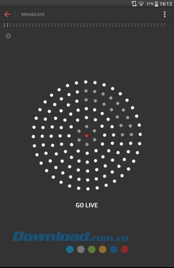 Giao diện phát thanh của Mixlr