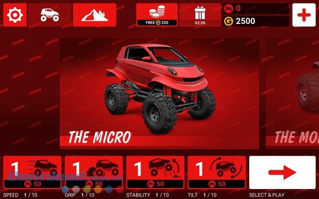 Bộ sưu tập xe đua trong game MMX Hill Climb