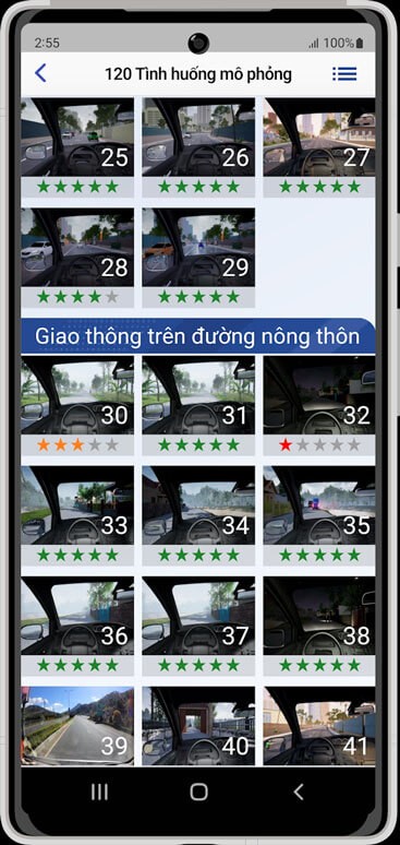 Video mô phỏng tình huống lái xe