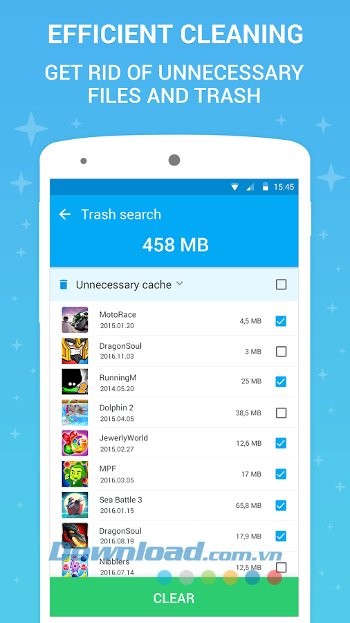 Dọn dẹp điện thoại với Mobi Cleaner