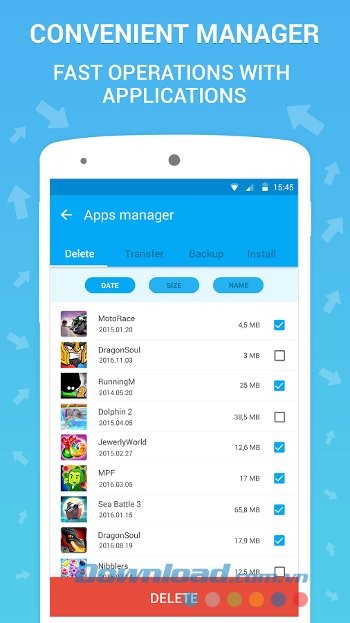 Quản lý ứng dụng với Mobi Cleaner