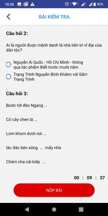 Hệ thống bài tập trên mobiEdu