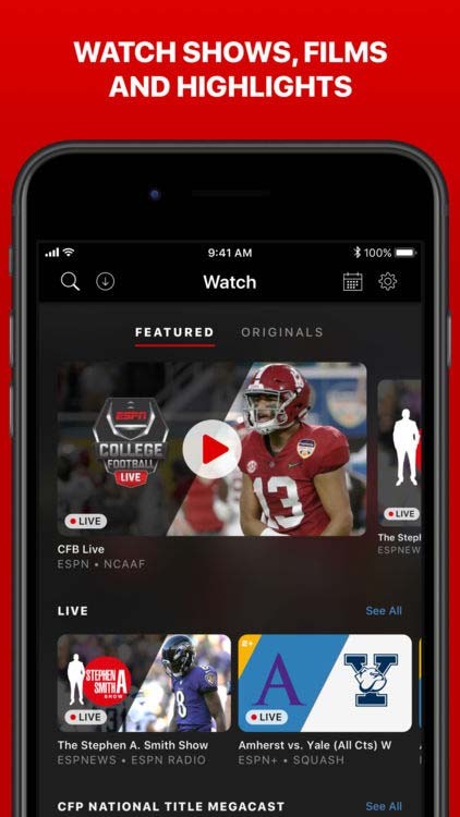 Cập nhật tin tức, chương trình và các sự kiện thể thao với ESPN