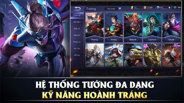 Hệ thống tướng trong Mobile Legends: Bang Bang VNG
