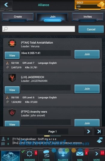 Xây dựng liên minh trong game Mobile Strike