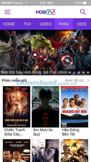 Xem phim truyện trên MobiTV