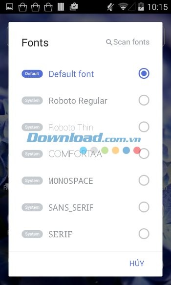 Thay đổi font chữ biểu tượng với LINE Launcher