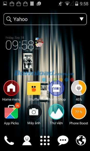 Tính năng Shuffle của LINE Launcher
