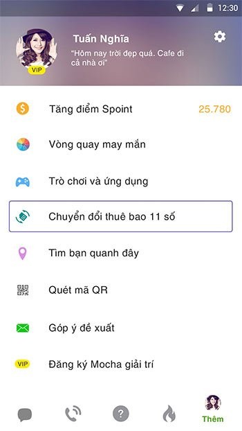 Cập nhật danh bạ 11 số sang 10